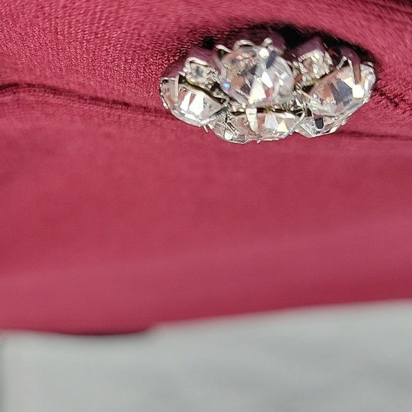 J.Crew Maroon Jeweled button-back ponte top Size S - Picture 10 of 11